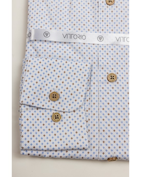 Πουκάμισο Vittorio άσπρο SLIM FIT