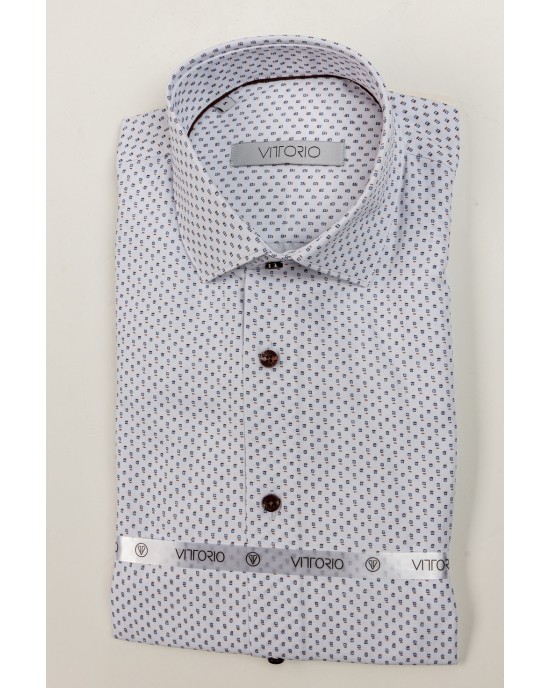 Πουκάμισο Vittorio άσπρο SLIM FIT