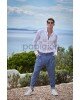Πουκάμισο λινό Frank Taylor άσπρο Πουκάμισο λινό Frank Taylor άσπρο