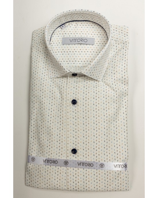 Πουκάμισο Vittorio άσπρο SLIM FIT