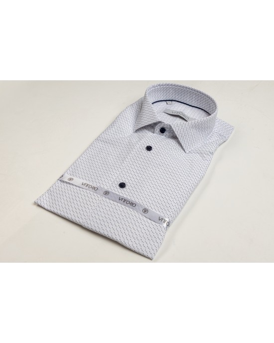 Πουκάμισο Vittorio άσπρο SLIM FIT