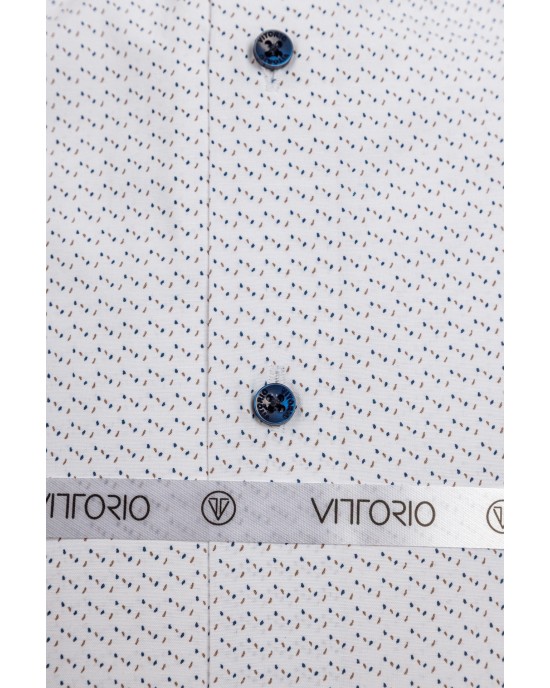 Πουκάμισο Vittorio άσπρο SLIM FIT