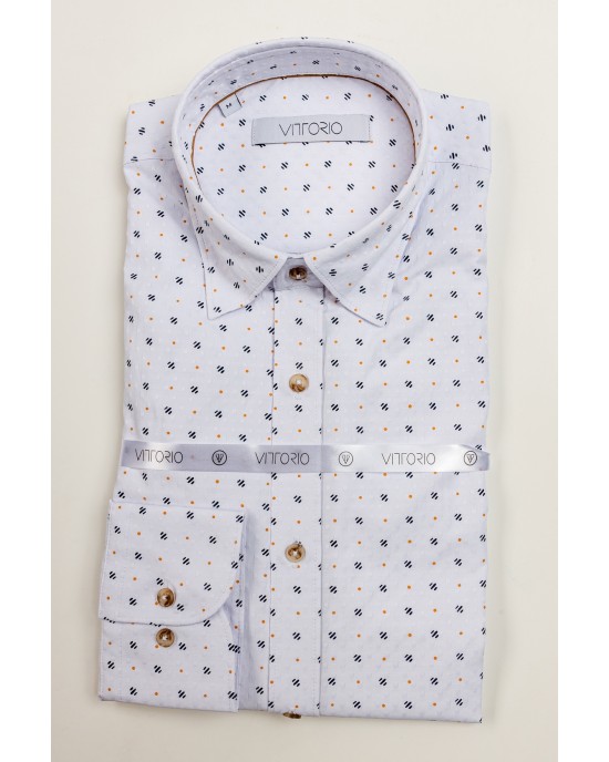 Πουκάμισο Vittorio άσπρο SLIM FIT
