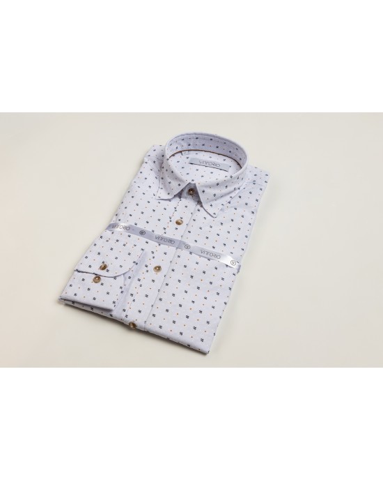 Πουκάμισο Vittorio άσπρο SLIM FIT