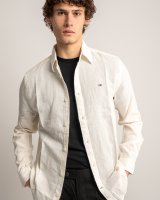 Πουκάμισο Tommy Jeans άσπρο