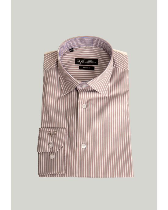 Πουκάμισο 19V69 Italia Versace Abbigliamento μπεζ SLIM FIT