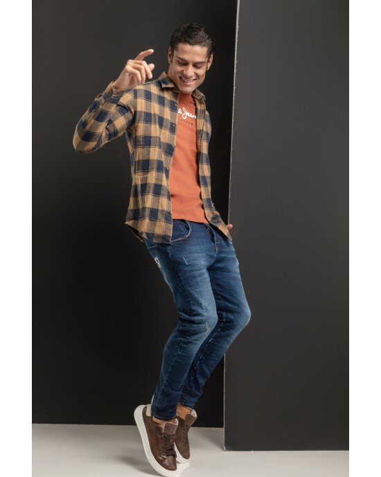 Πουκάμισο μπεζ SLIM FIT