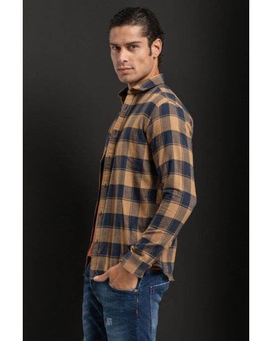 Πουκάμισο μπεζ SLIM FIT