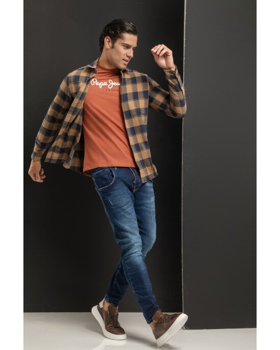 Πουκάμισο μπεζ SLIM FIT