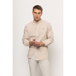 Πουκάμισο Tommy Jeans μπεζ