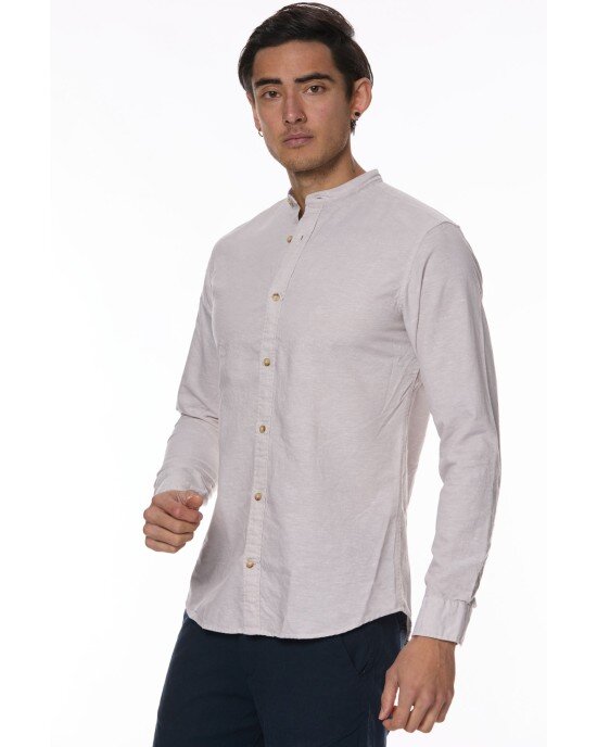 Πουκάμισο Jack n Jones Μπεζ Πουκάμισο Jack n Jones Μπεζ