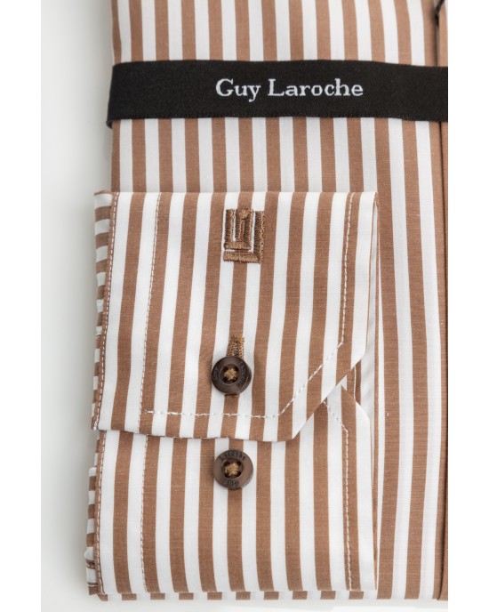 Πουκάμισο Guy Laroche μπεζ SLIM FIT
