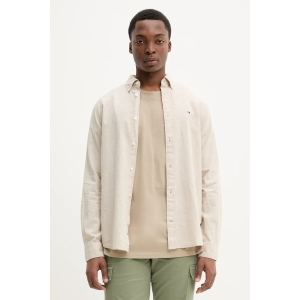 Πουκάμισο Tommy Jeans μπεζ