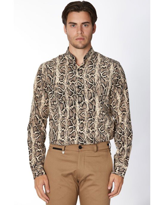 Πουκάμισο Vittorio Μπεζ SLIM FIT
