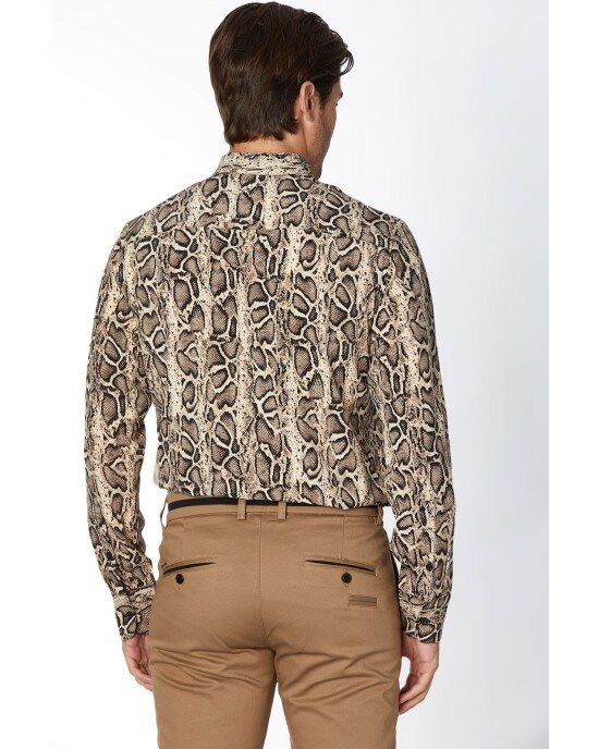 Πουκάμισο Vittorio Μπεζ SLIM FIT