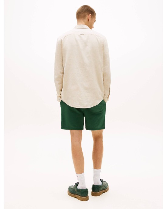 Πουκάμισο Tommy Jeans μπεζ SLIM FIT