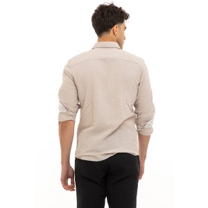 Πουκάμισο Jack n Jones μπεζ Πουκάμισο Jack n Jones μπεζ