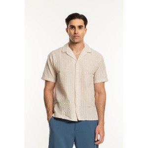 Πουκάμισο Jack n Jones μπεζ Πουκάμισο Jack n Jones μπεζ