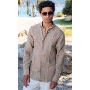 Πουκάμισο 19V69 Italia Versace Abbigliamento Amalfi καφέ