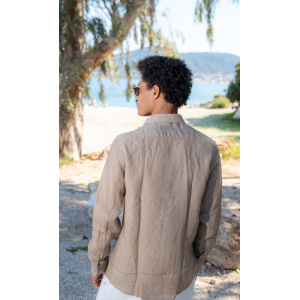 Πουκάμισο 19V69 Italia Versace Abbigliamento Amalfi καφέ