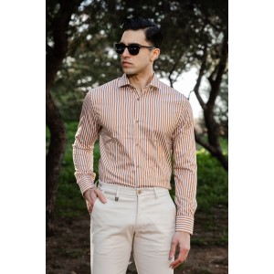 Πουκάμισο Vittorio καφέ Πουκάμισο Vittorio καφέ