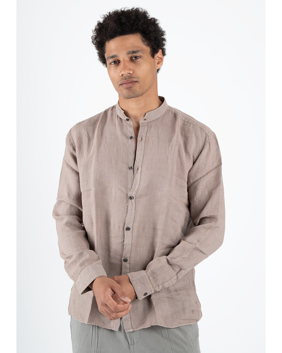 Πουκάμισο Boss καφέ SLIM FIT