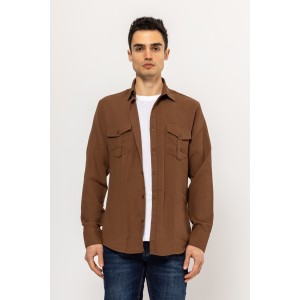 Πουκάμισο Vittorio καφέ Πουκάμισο Vittorio καφέ