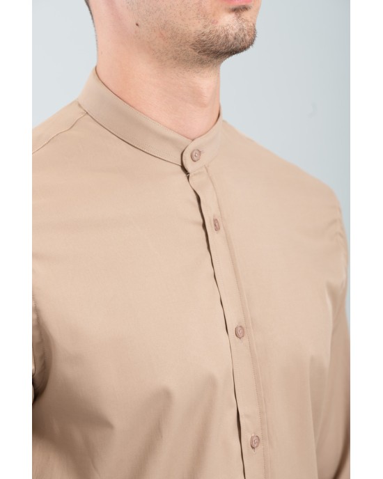 Πουκάμισο Vittorio καφέ SLIM FIT
