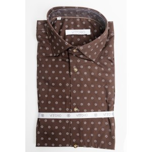 Πουκάμισο Vittorio καφέ
