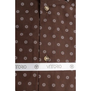 Πουκάμισο Vittorio καφέ