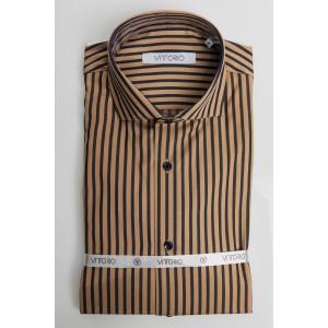 Πουκάμισο Vittorio καφέ