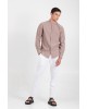 Πουκάμισο Vittorio καφέ SLIM FIT