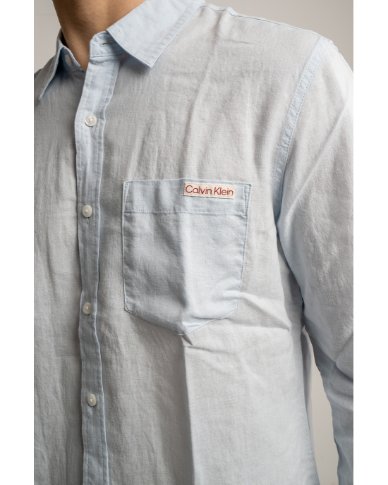 Πουκάμισο Calvin Klein γαλάζιο SLIM FIT