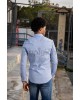 Πουκάμισο Tommy Jeans γαλάζιο SLIM FIT