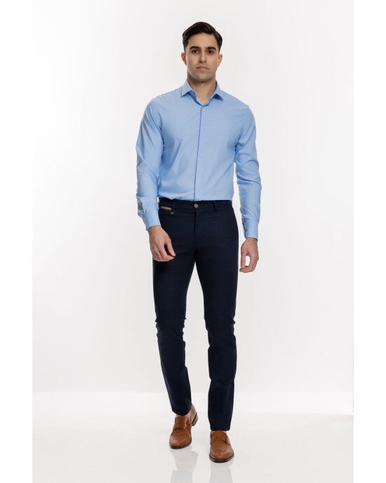 Πουκάμισο Vittorio γαλάζιο SLIM FIT