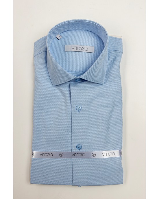 Πουκάμισο Vittorio γαλάζιο SLIM FIT