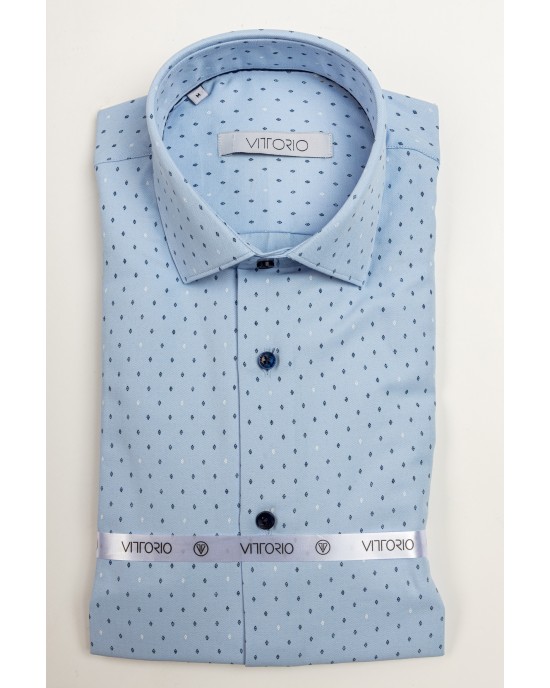 Πουκάμισο Vittorio γαλάζιο SLIM FIT