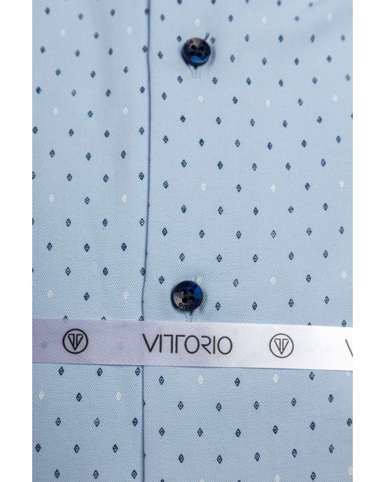 Πουκάμισο Vittorio γαλάζιο SLIM FIT