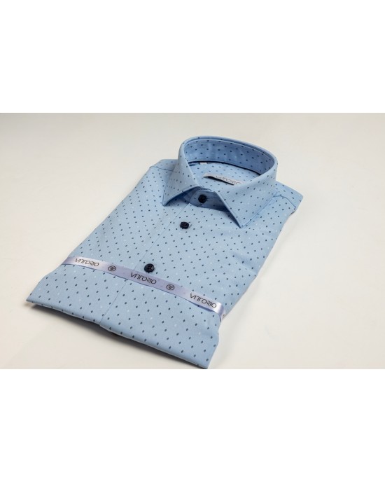 Πουκάμισο Vittorio γαλάζιο SLIM FIT