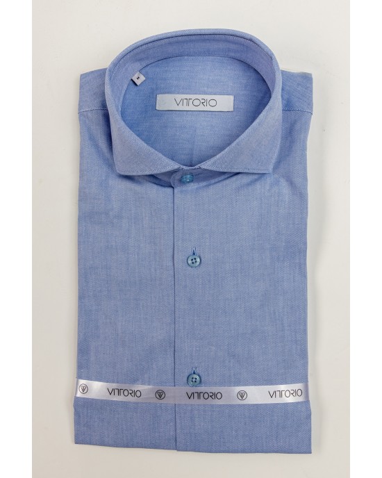 Πουκάμισο Vittorio γαλάζιο SLIM FIT