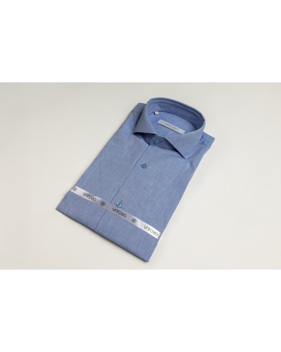 Πουκάμισο Vittorio γαλάζιο SLIM FIT