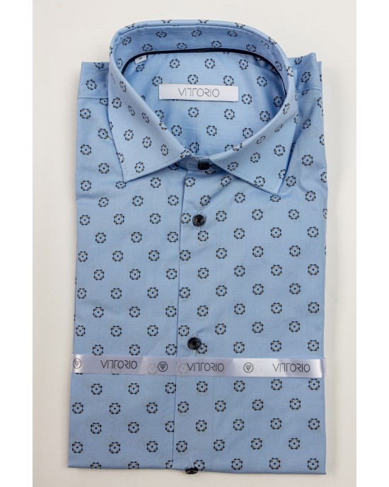 Πουκάμισο Vittorio γαλαζιό SLIM FIT