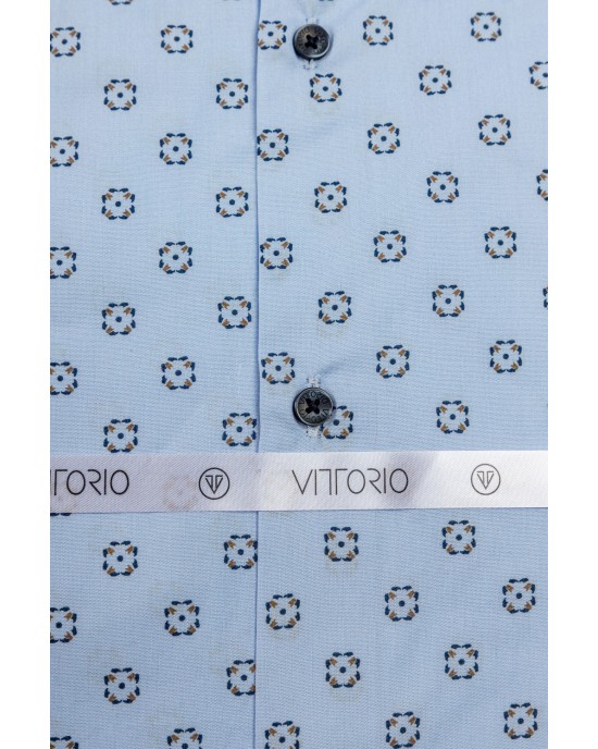 Πουκάμισο Vittorio γαλαζιό SLIM FIT