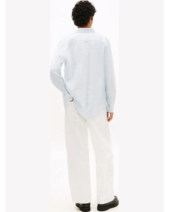 Πουκάμισο Tommy Jeans γαλάζιο SLIM FIT