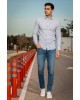 Πουκάμισο Jack n Jones γαλάζιο SLIM FIT