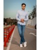 Πουκάμισο Jack n Jones γαλάζιο SLIM FIT