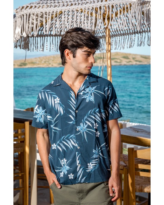 Πουκάμισο Marcus μπλε SLIM FIT
