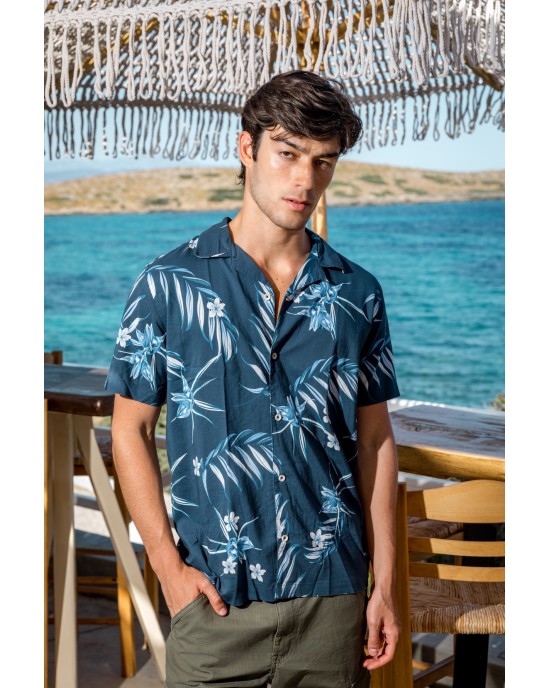 Πουκάμισο Marcus μπλε SLIM FIT