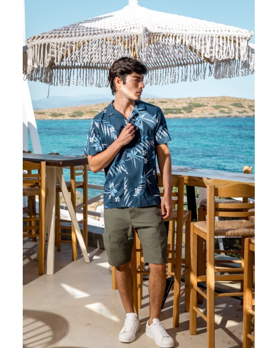 Πουκάμισο Marcus μπλε SLIM FIT