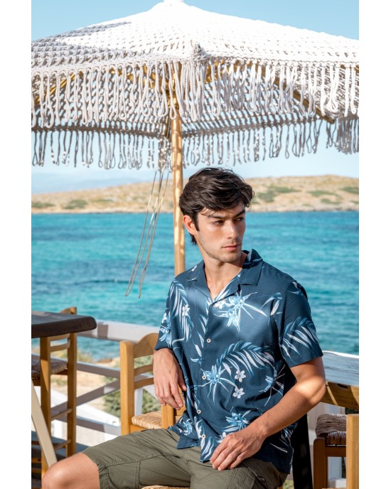 Πουκάμισο Marcus μπλε SLIM FIT